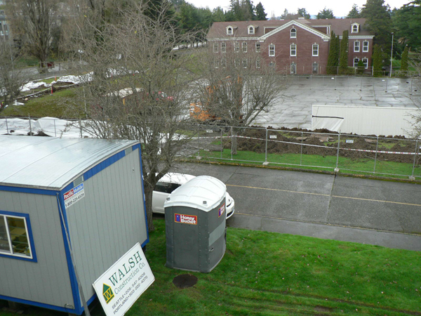 View from the south at the site where six family homes and 33 for singles will be constructed