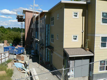Building 4, nestled in the courtyard of Brettler Family Place.