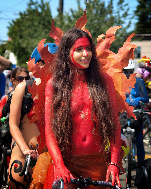 2013 Fremont Solstice Parade biker (Flickr photo by Lambert Rellosa)