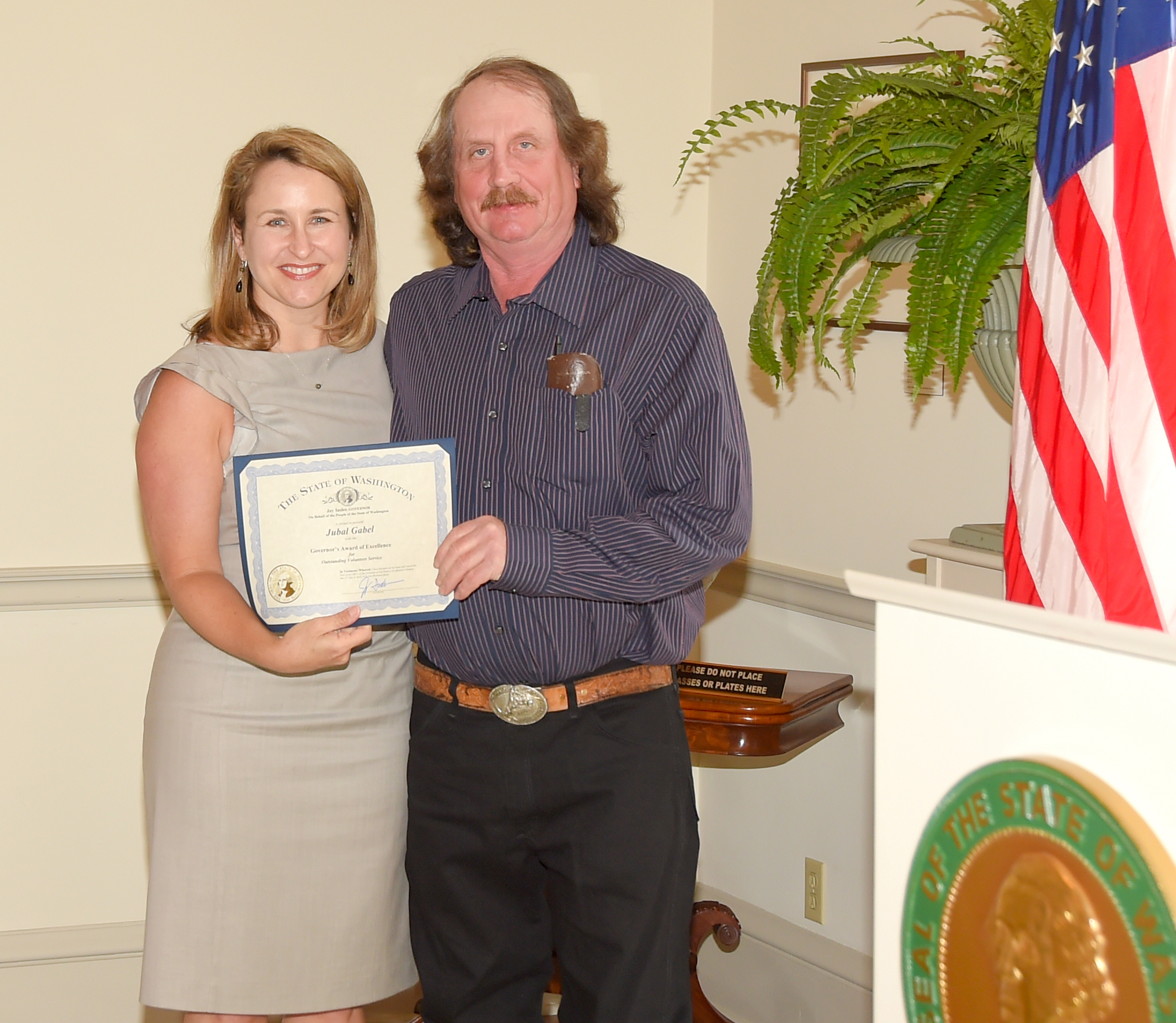 Jubal Gabel Governor's Award