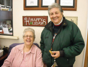 RSVP Volunteers Lillian Popp & Pat Cinderich (Photo by Jobyna Nickum)