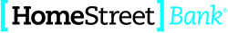 HomeStreet Bank logo in black and aqua text