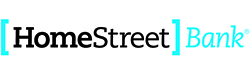 HomeStreet Bank logo in black and blue text