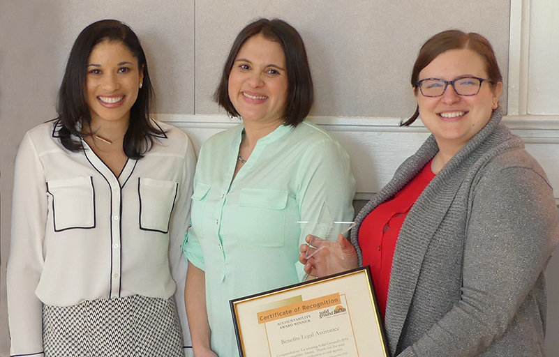 Benefits Legal Assistance (BLA) Team: Danielle Caldwell, Sara Robbins & Katie Scott