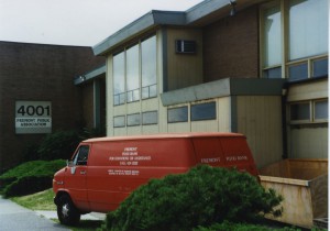 Fremont Food Bank truck outside the Fremont Public Association
