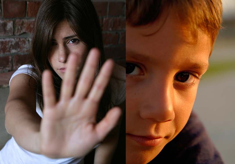 teen girl and young boy