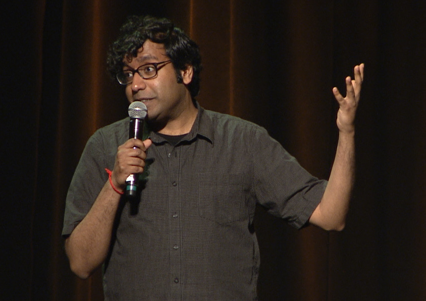 Hari Kondabolu performing anti-racist comedy at Solid Ground's April 7, 2016 Building Community Luncheon