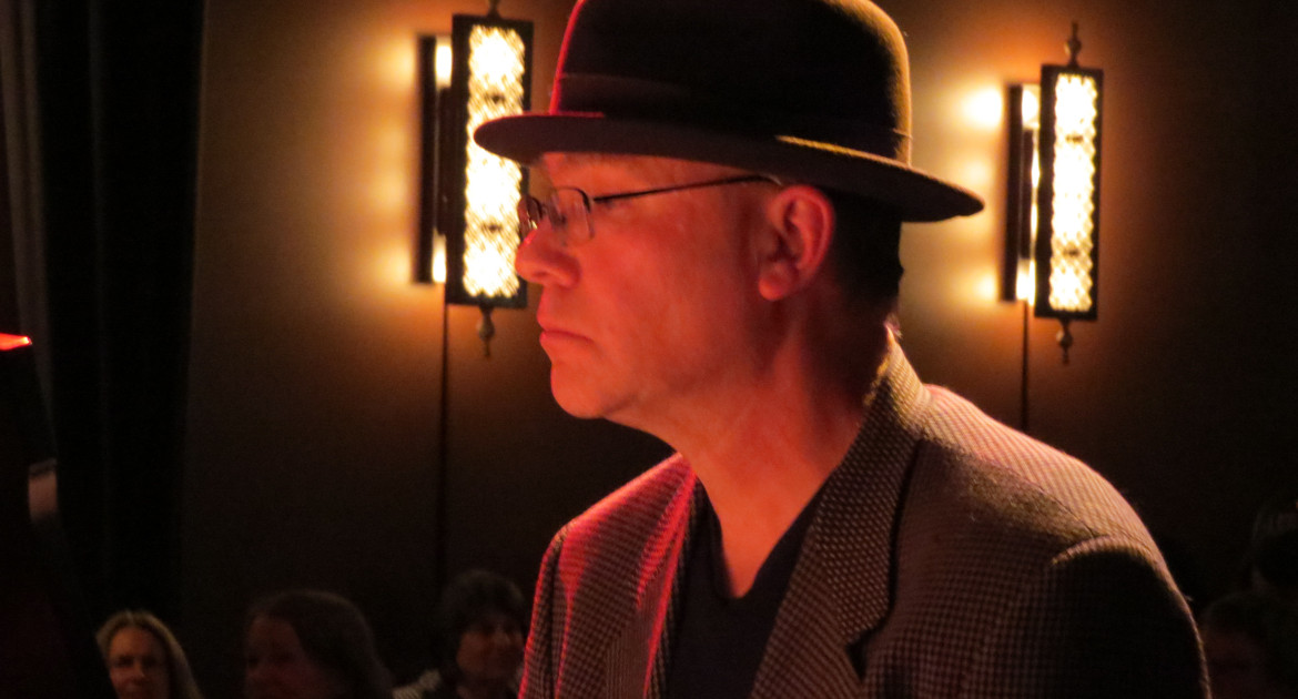 Wayne Horvitz playing the keyboards