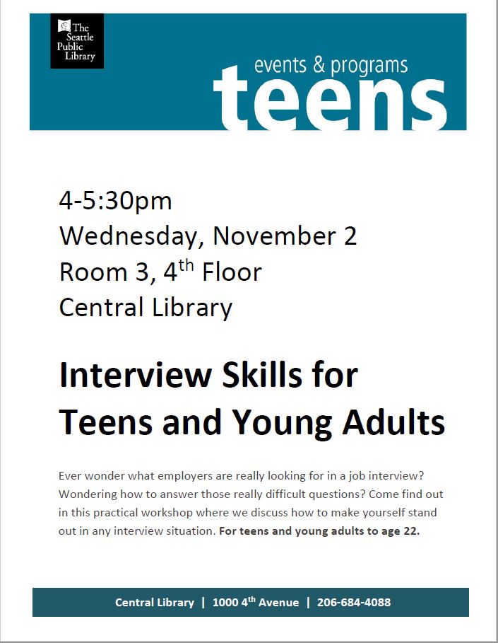 SPL Teen Interview Event