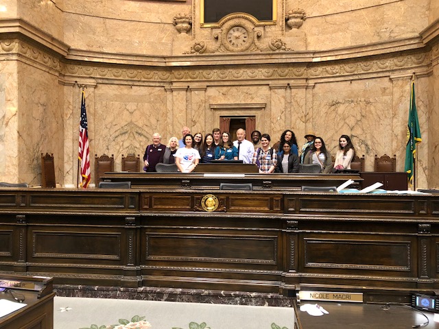 Taking action inside of the Capitol building