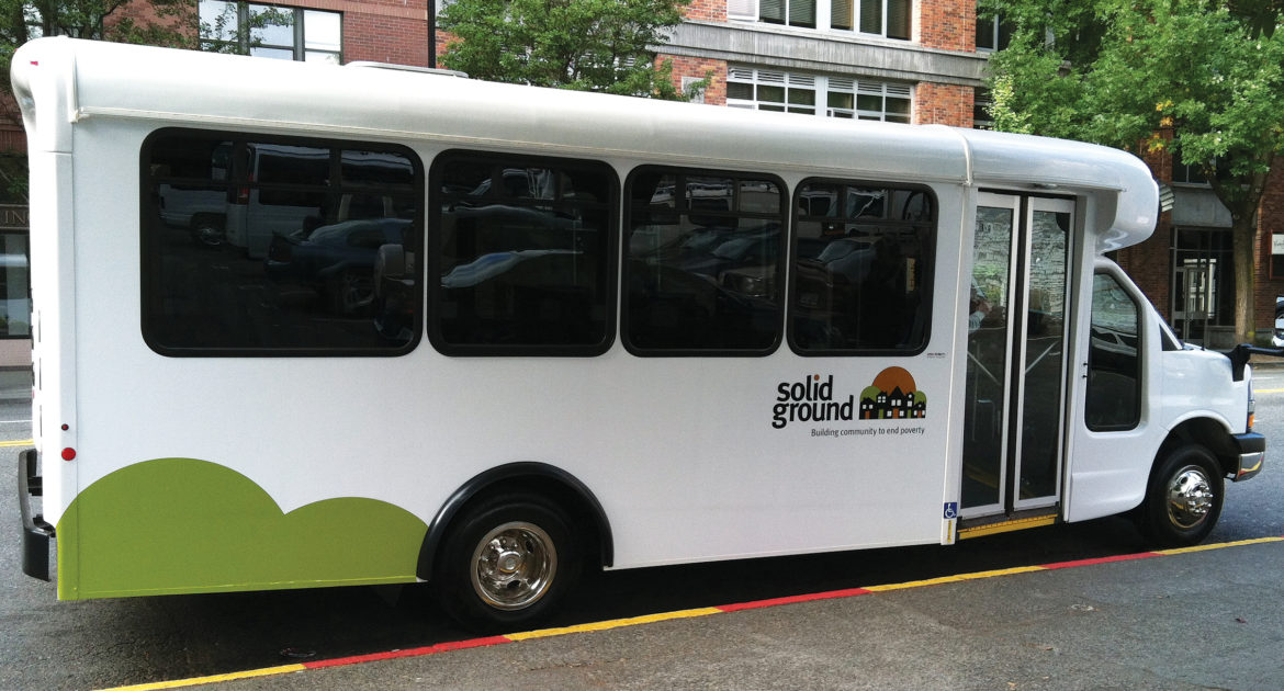 One of the two Seattle Downtown Circulator buses