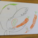 A student created this healthy leader poster to encourage other students to eat more carrots.