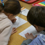 As leaders of the school, students in the fourth and fifth grades create healthy leaders posters.