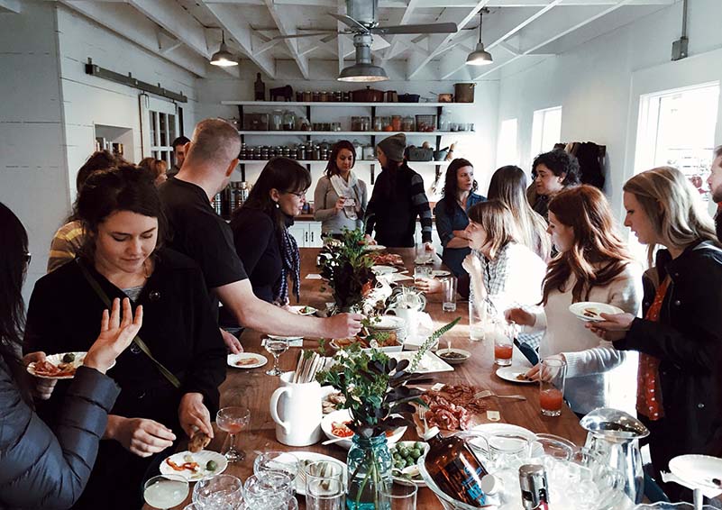 A community dinner at The Pantry (photo by Dan Fromhart)