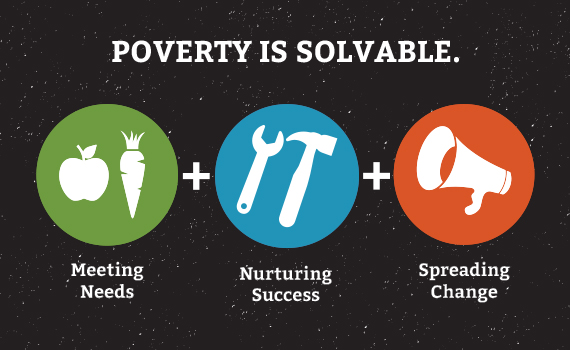 Solid Ground believes poverty is solvable. We approach this by meeting basic needs, nurturing success, and spreading change, helping our community meet its full potential.