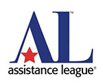 Assistance League logo, red star and blue letters AL
