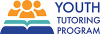 Youth tutoring program logo in mustard yellow and bright blue colors