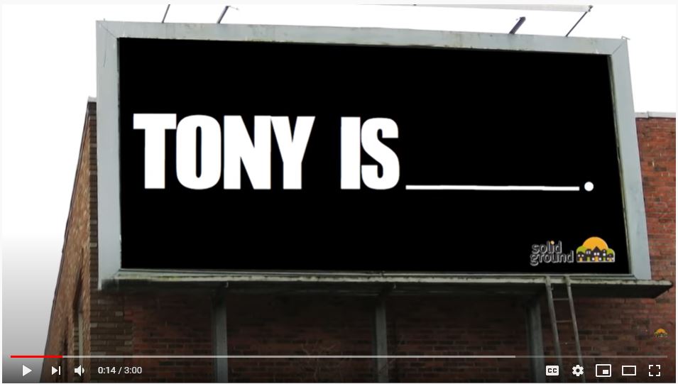 Billboard that says Tony Is____