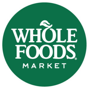 WHOLE FOODS MARKET circular dark green logo with white lettering