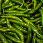 Green chili peppers